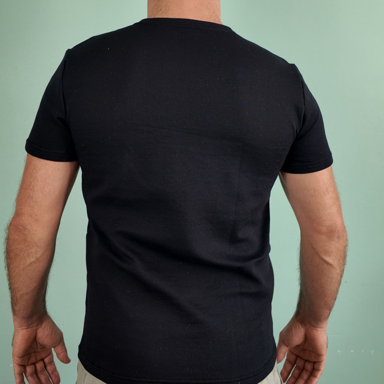 T-shirt anti-ondes noir Ondalterra-coton et fibre d’argent- tailles M, L, XL