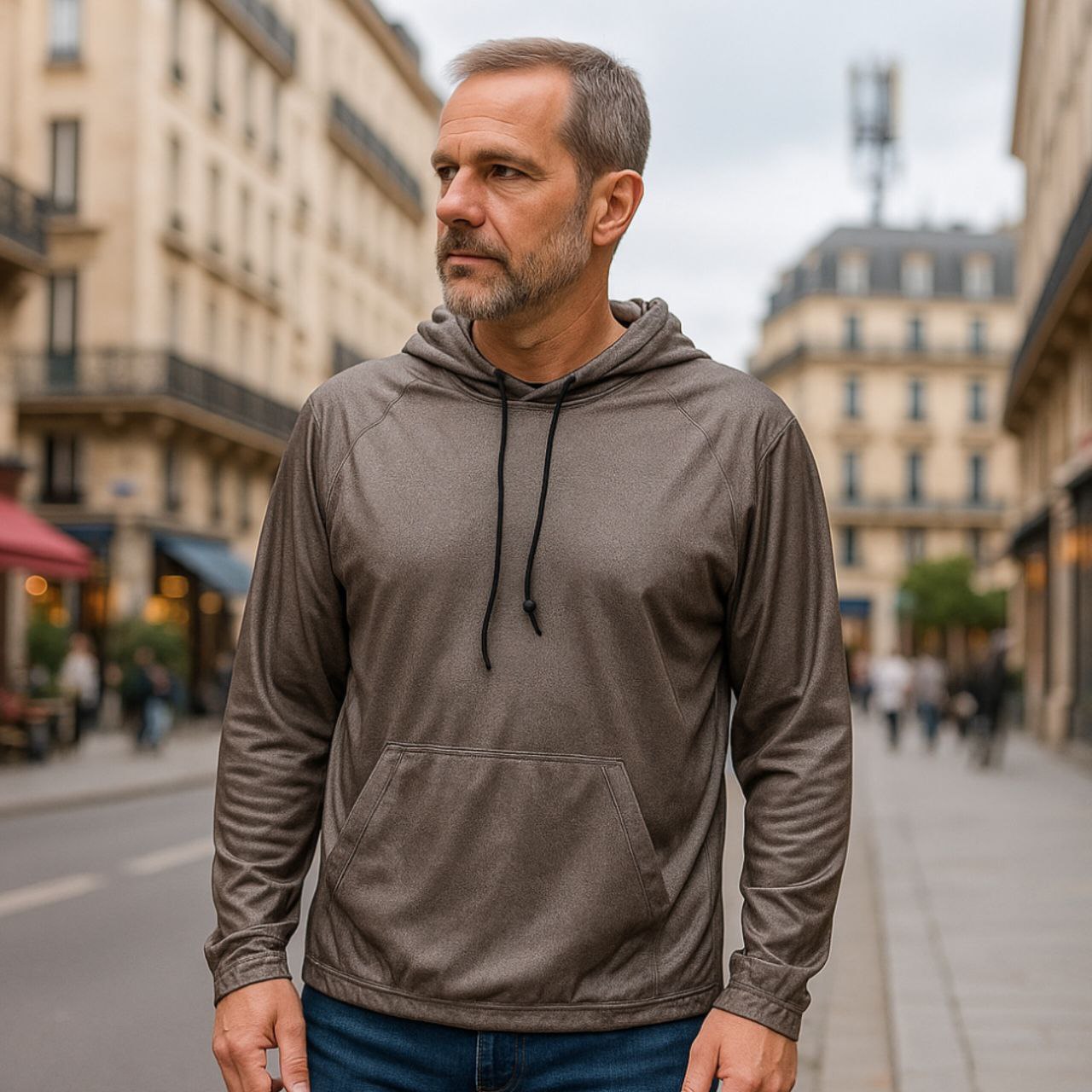 Sweat à capuche anti-ondes Ondalterra-100 % fibre d’argent conductrice-Tailles M, L, XL