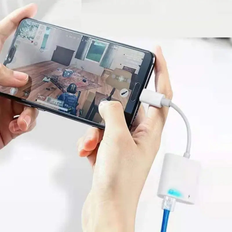 Adaptateur usb-c vers ethernet + connectez votre smartphone ou tablette à internet en filaire sans wifi ni 4g/5g