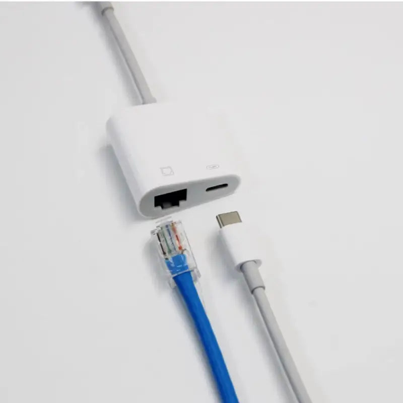 Adaptateur usb-c vers ethernet + connectez votre smartphone ou tablette à internet en filaire sans wifi ni 4g/5g
