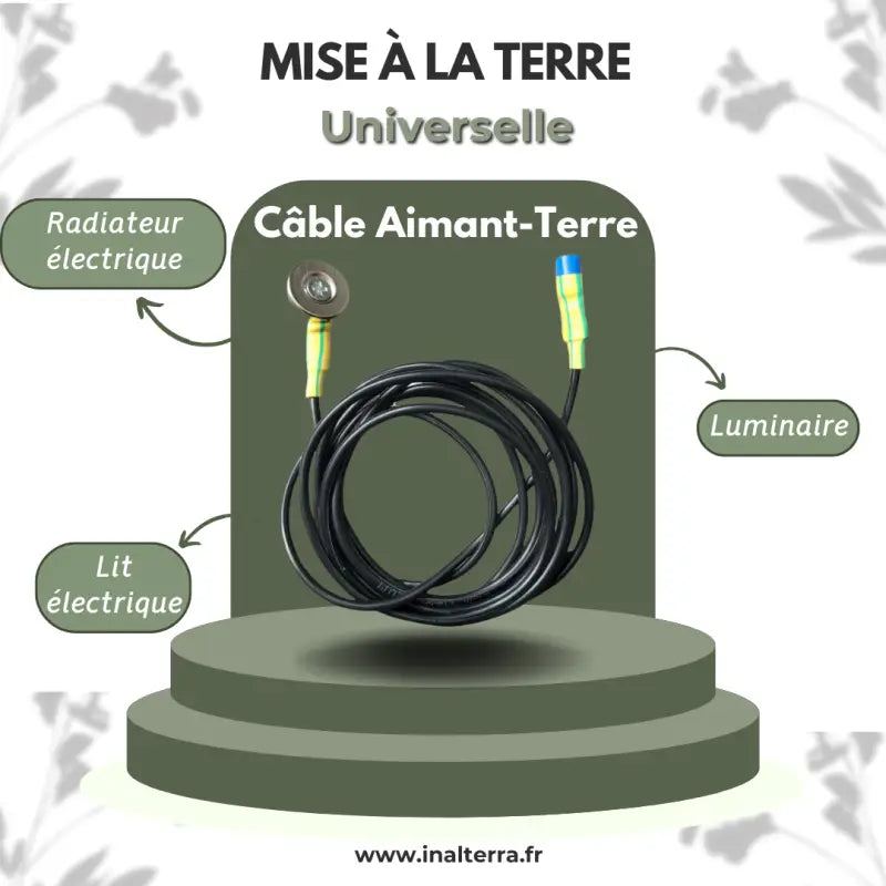 Cable universel de mise à la terre aimant par inalterra.fr