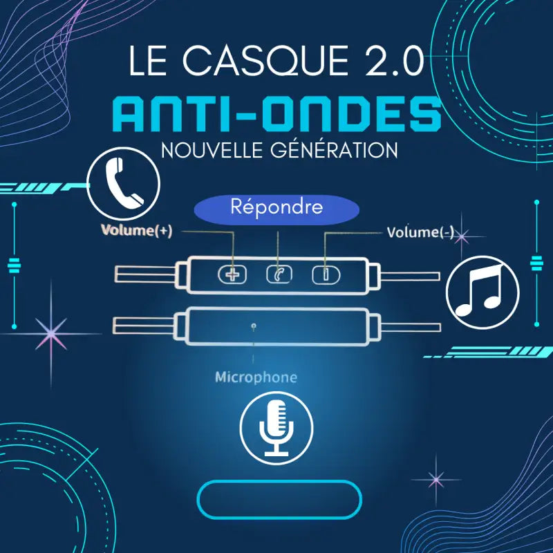 Écouteurs casque air communication anti ondes stétoscopiques ’terra-coustic’jack ou usb-co par inalterra.fr