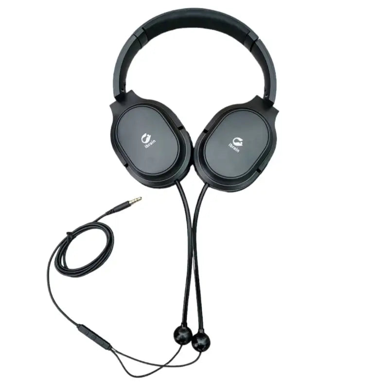 Écouteurs casque air communication anti ondes stétoscopiques ’terra-coustic’jack ou usb-co noir jack par inalterra.fr