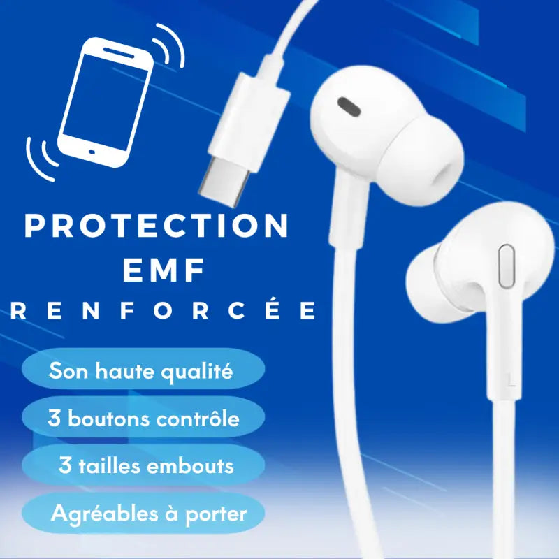 Ecouteurs stétoscopiques air communication type-c/jack par inalterra.fr