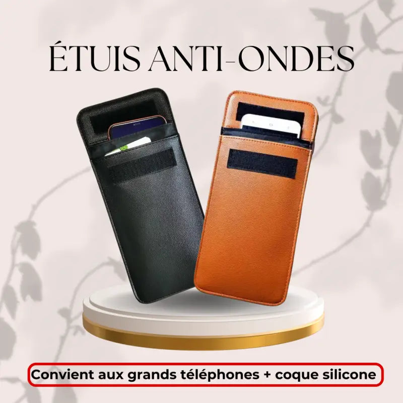 📡 étui anti-ondes en simili-cuir biocompatible – protection maximale contre l’exposition aux ondes de votre smartphone