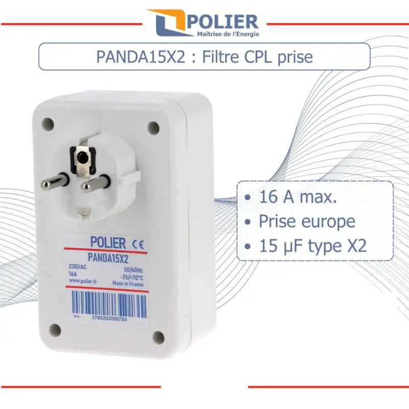Filtre linky cpl panda15x2-éliminez l’électricité sale et les ondes du réseau électrique par polier