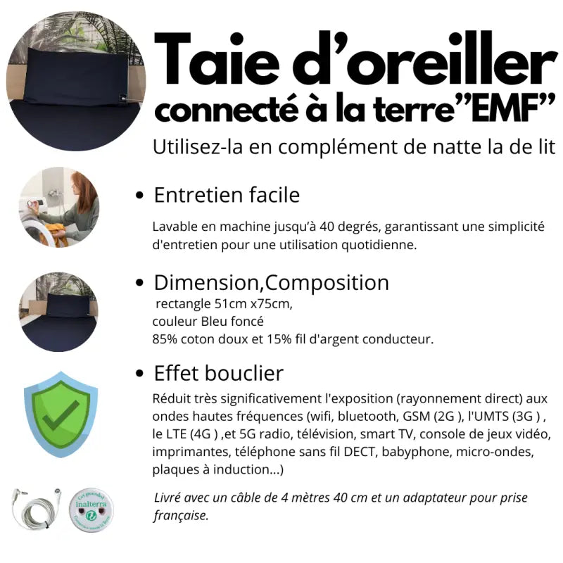 La taie d’oreiller emf de mise à la terre par inalterra.fr