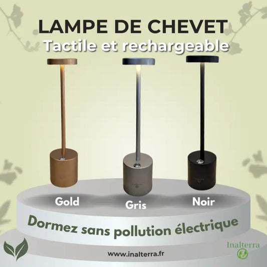 Lampe de chevet tactile rechargeable par inalterra.fr