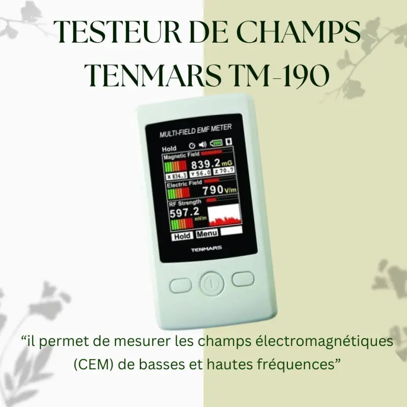Le testeur de champs ’tenmars tm-190 multi-field emf meter’ par inalterra.fr