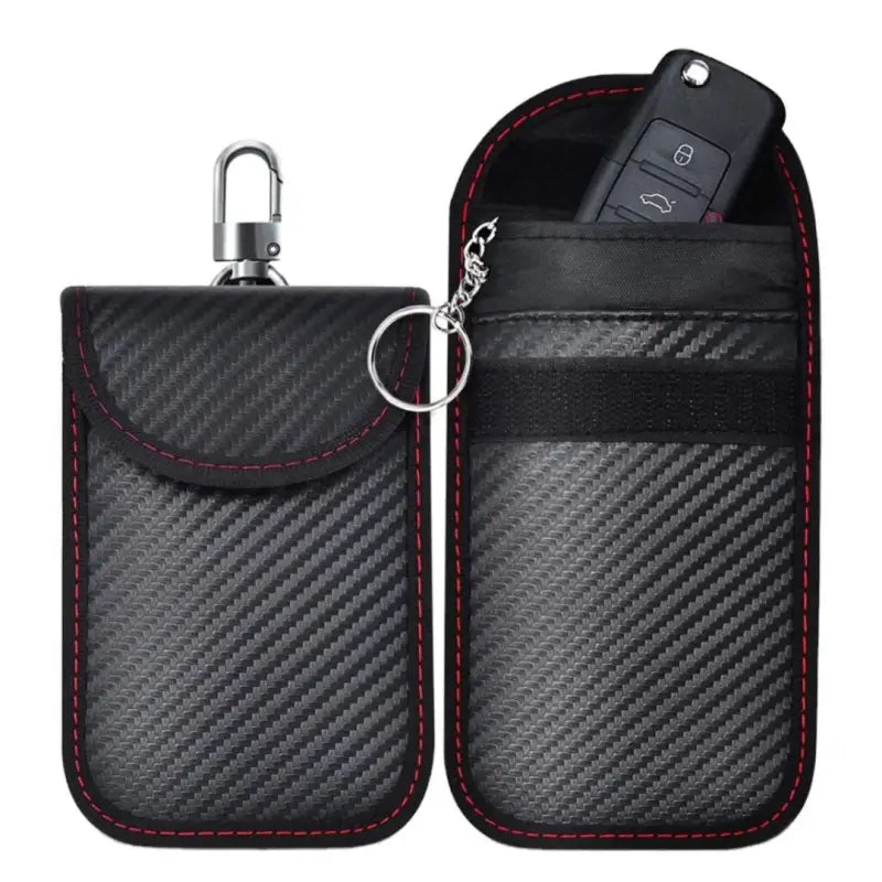 Porte-clé faraday anti-fraudes – protégez votre carte bancaire et véhicule liseret rouge par inalterra.fr