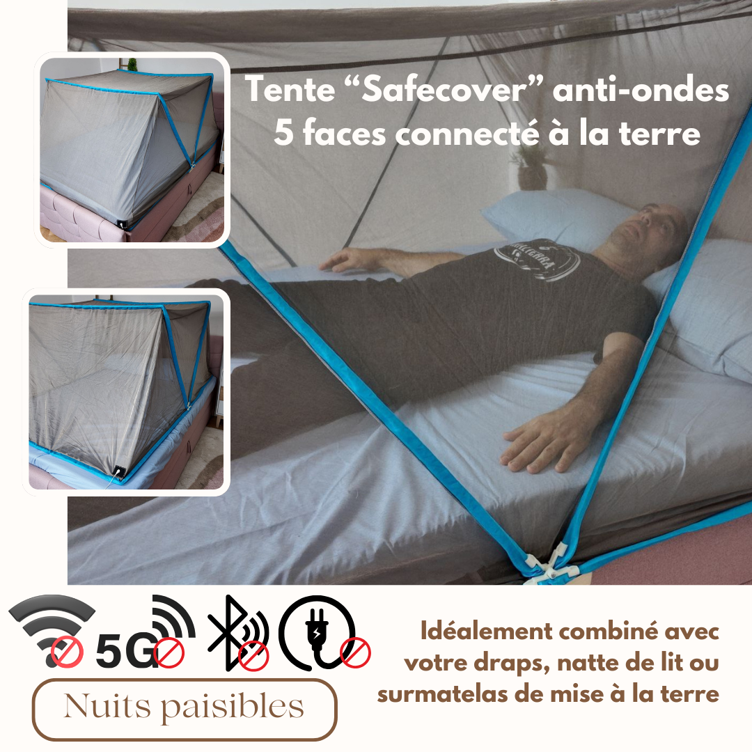 Tente anti-ondes « Safecover»Tente anti-onde 5 faces avec raccordement à la Terre