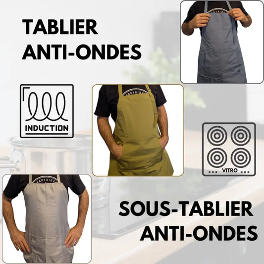 Tablier et sous-tablier anti-ondes emf: protégez-vous des rayonnements plaques à induction par inalterra.fr