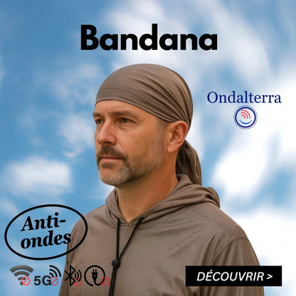 bandana anti ondes protection 5G électrosensible et tee shirt anti ondes