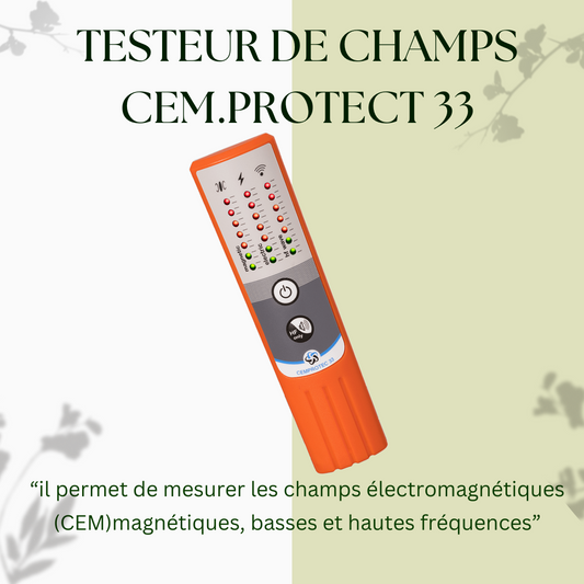 Détecteur de champs électromagnétique multifréquences( basses fréquences, magnétique et hautes fréquences) CEMPROTEC 33