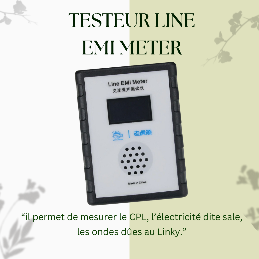Line EMI Meter — Mesureur d’électricité sale / “dirty electricity” / CPL / Linky, contrôle d’efficacité des filtres "Panda"