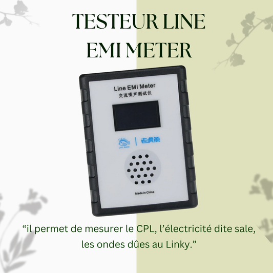 Line EMI Meter — Mesureur d’électricité sale / “dirty electricity” / CPL / Linky, contrôle d’efficacité des filtres "Panda"
