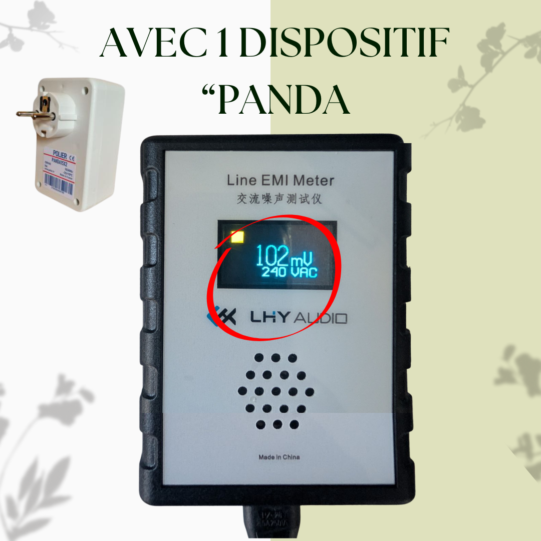 Line EMI Meter — Mesureur d’électricité sale / “dirty electricity” / CPL / Linky, contrôle d’efficacité des filtres "Panda"