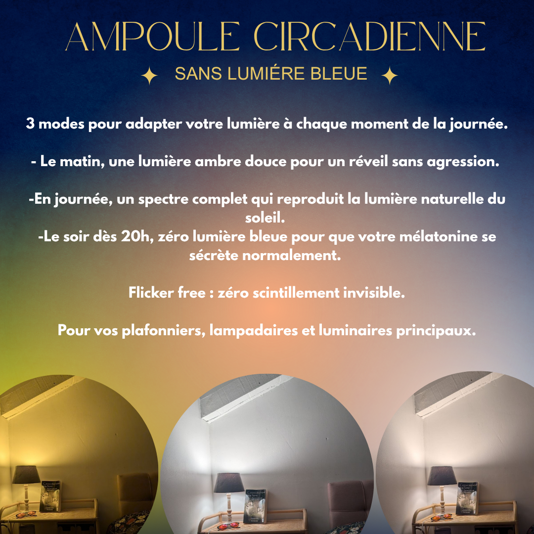 ampoule flicker free anti lumiere bleue circadienne
