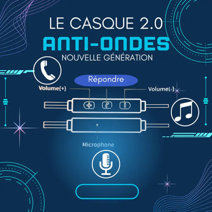 Écouteurs casque air communication anti ondes stétoscopiques ’terra-coustic’jack ou usb-co par inalterra.fr