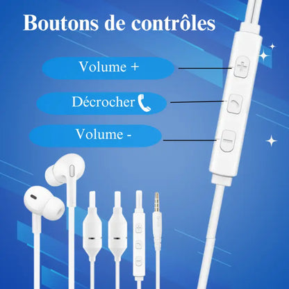Ecouteurs stétoscopiques air communication type-c/jack par inalterra.fr