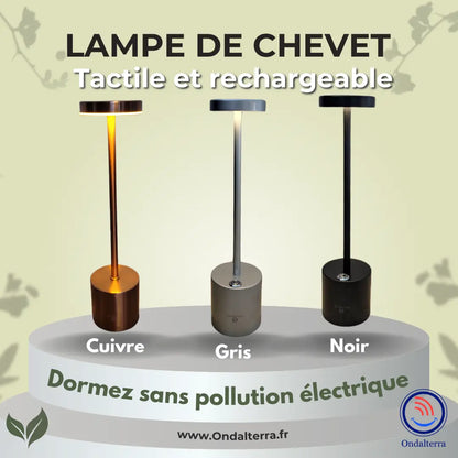 lampe de chevet anti-ondes tactile rechargeable