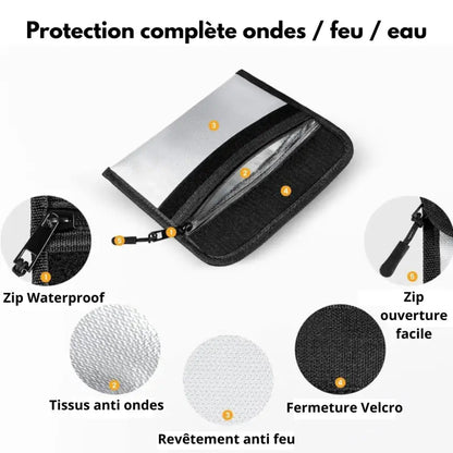 Pochette anti-ondes pour téléphone – effet faraday waterproof fireproof par inalterra.fr